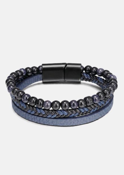 Læderarmbånd Cobalt Stride