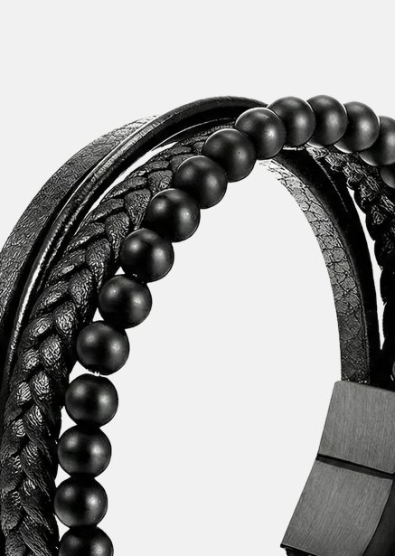 Læderarmbånd Noble Noir