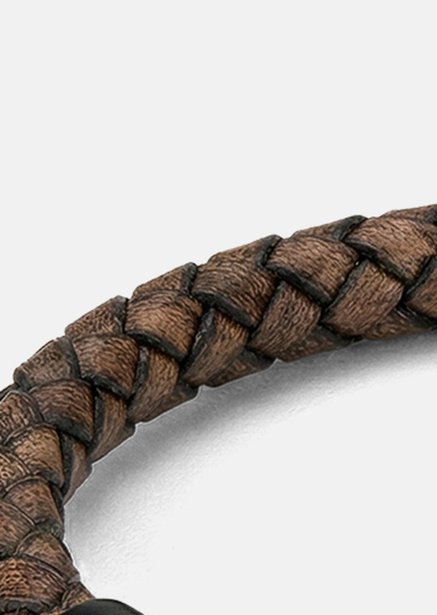 Læderarmbånd Brawn Weave