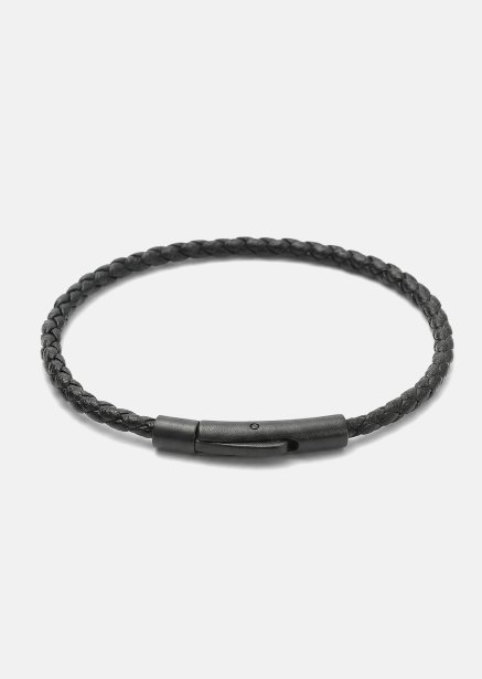 Læderarmbånd Obsidian Loop