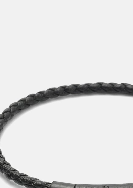 Læderarmbånd Obsidian Loop