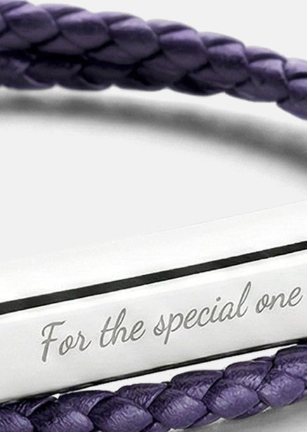 Læderarmbånd Violet Edge