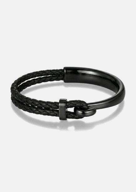Læderarmbånd Obsidian Link