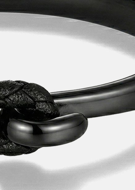 Læderarmbånd Obsidian Link