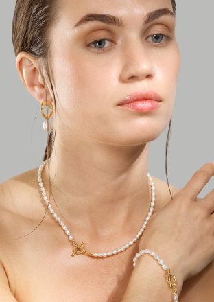 Halskæde Classic Pearl - 18k Forgyldt