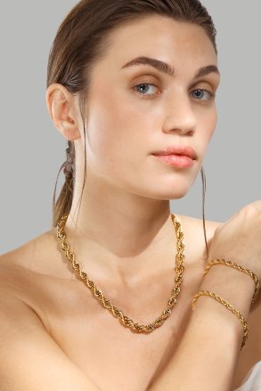 Armbånd Tresse - 18k Forgyldt
