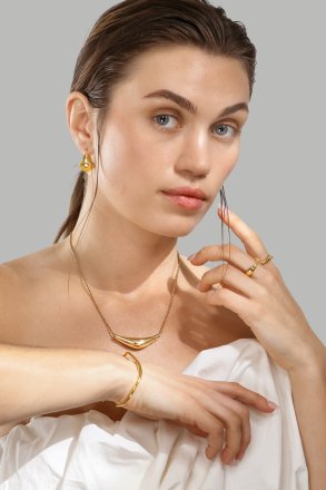 Ring Flow - 18k guldbelagt