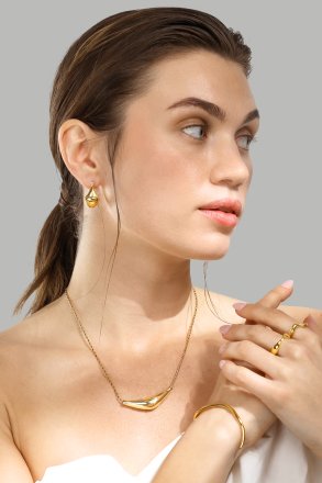 Øreringe Glow Hoop – 18k Forgyldte