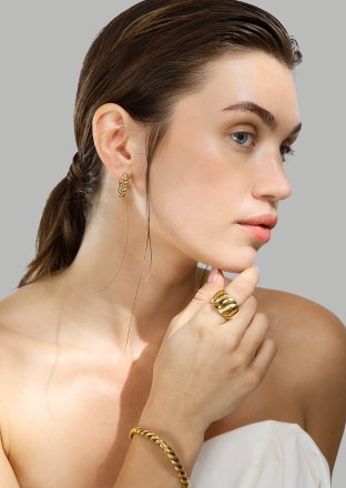 Armbånd Twist Glow - 18k Forgyldt