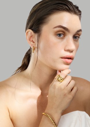 Armbånd Twist Glow - 18k Forgyldt