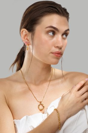 Ørering Sculptura - 18k Forgyldt