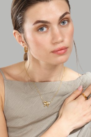 Halskæde Golden Bow - 18k Forgyldt