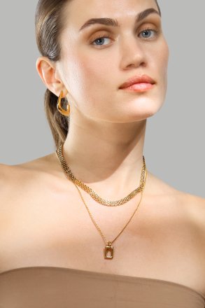 Øreringe Bold Curve – 18k Forgyldte