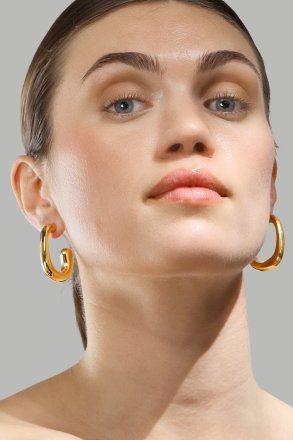 Ørering Elegant Curve - 18k Forgyldt