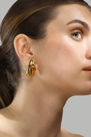 Øreringe Gilded Drop – 18k Forgyldte