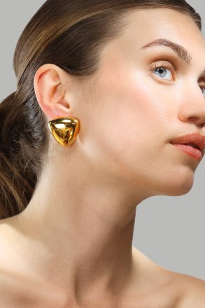 Øreringe Bold Curve – 18k Forgyldte