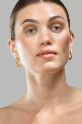 Ørering Golden Flow - 18k Forgyldt