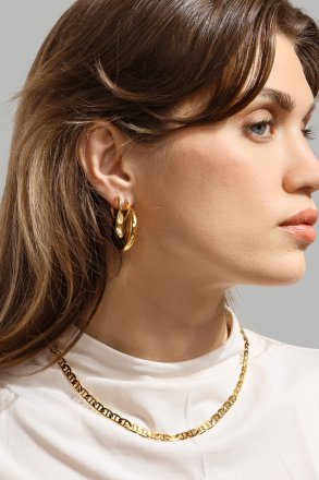 Ørering Luna Bold Hoops - 18k Forgyldt