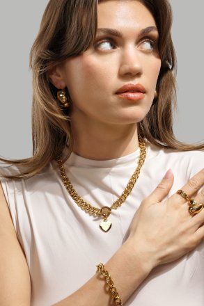 Luxe Circle Charm Necklace - 18k Forgyldt
