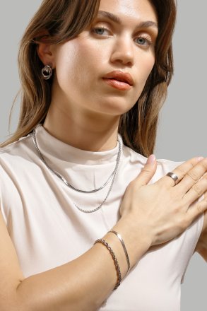 Armbånd Twist – Forsølvet