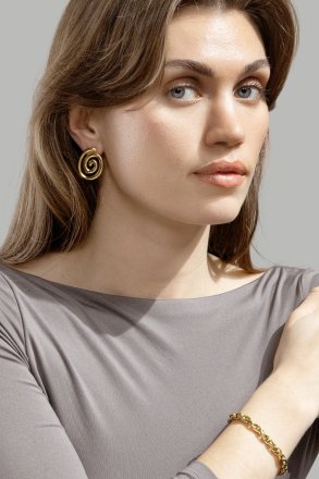 Resin Ørering - 18k Forgyldt