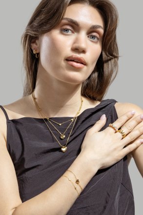 Ørering Heart Hoops - 18k Forgyldt