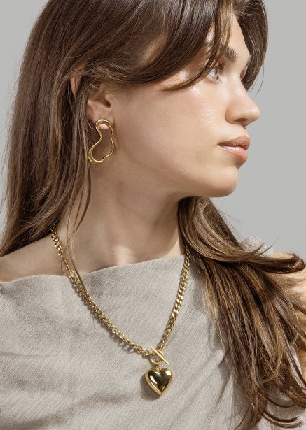 Fluid Glow Ørering - 18k Forgyldt