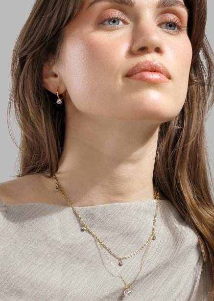 Radiance Drop Øreringe – 18k Forgyldte
