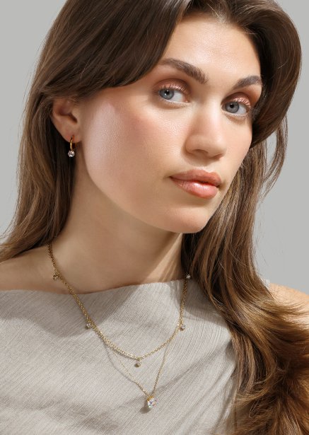 Radiance Drop Øreringe – 18k Forgyldte