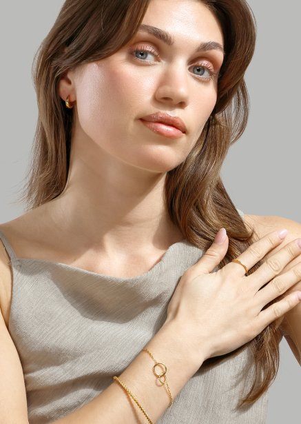 Armbånd Duo Rings - 18k Forgyldt