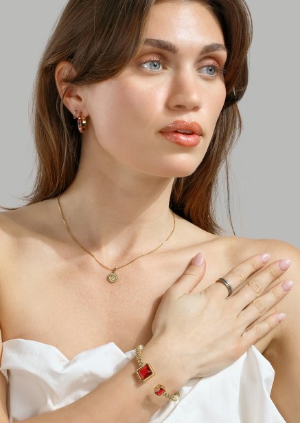 Golden Sun Charm - 18k Forgyldt