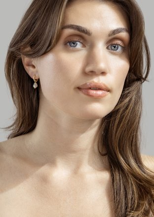 Pearl Charm Øreringe – 18k Forgyldte