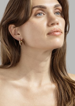 Ørering CrystalGlow - 18k Forgyldt