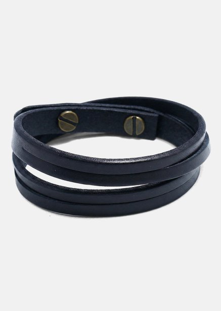 Læderarmbånd Ebon Twist