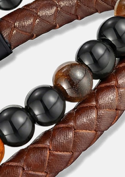 Læderarmbånd Legacy Weave