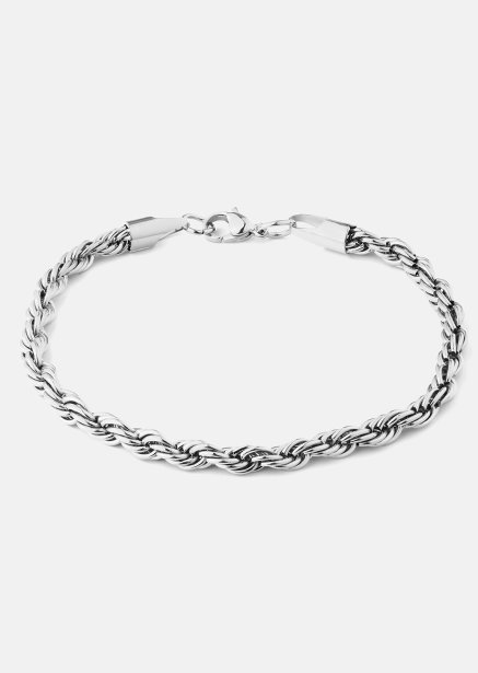Armbånd Twisted Link - Forsølvet