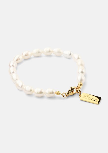 Armbånd Love Pearl - 18k Forgyldt