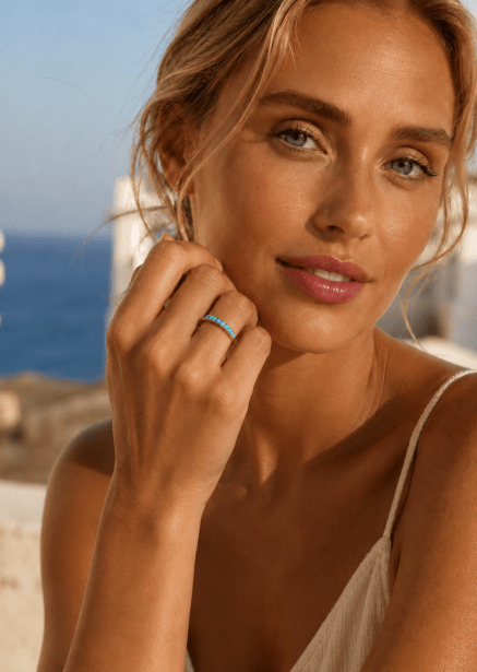 Blue Pearl Elegance Ring - 18k Forgyldt