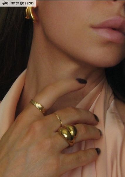 Ring Bold Flow - 18k Forgyldt
