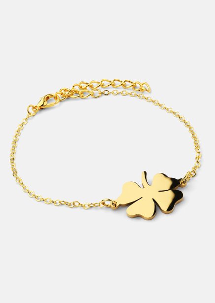 Golden Clover Charm Bracelet - 18k Forgyldt