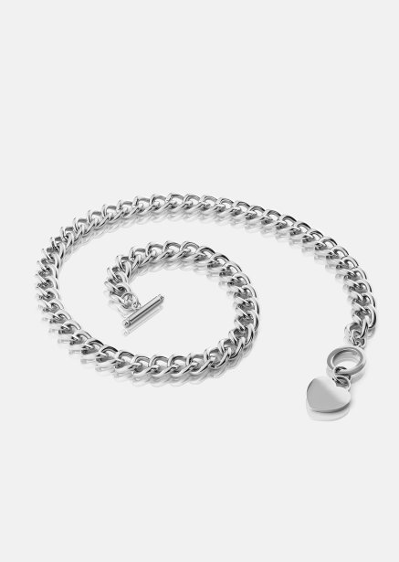 Luxe Circle Charm Necklace - Forsølvet