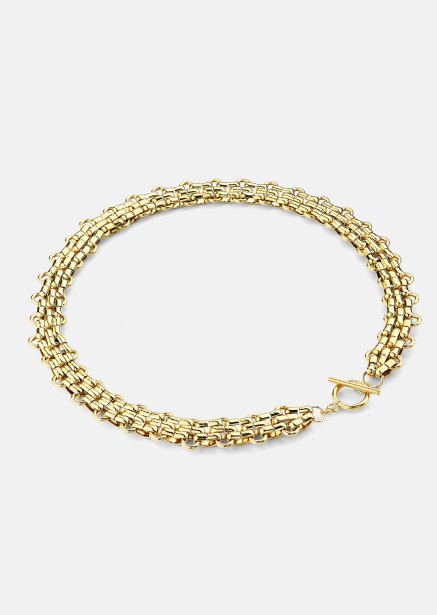 Halskæde Bold Weave - 18k Forgyldt