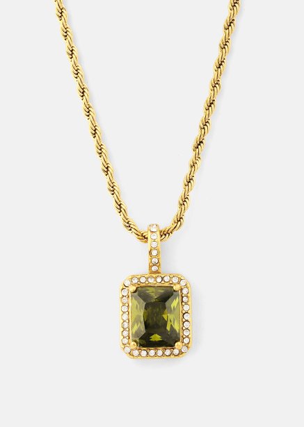 Halskæde Green Luxe - 18k Forgyldt