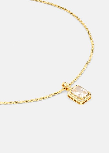 Halskæde White Luxus - 18k Forgyldt