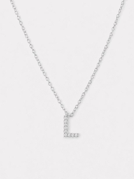 Halskæde Initial Letters A-N – Forsølvet