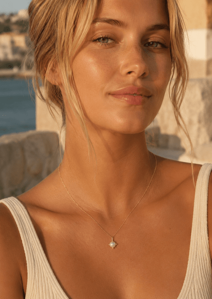 Halskæde North Pearl - 18k Forgyldt