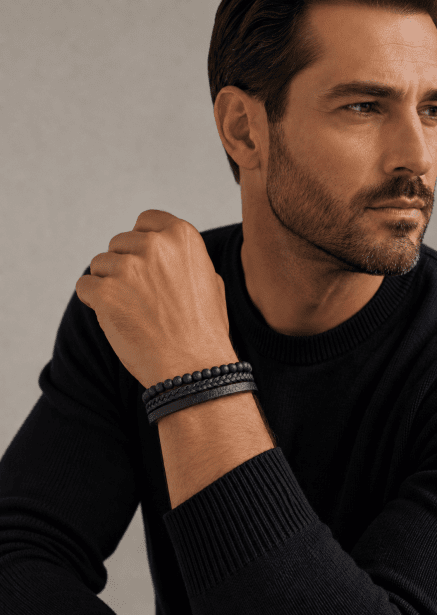 Læderarmbånd Raven Stride