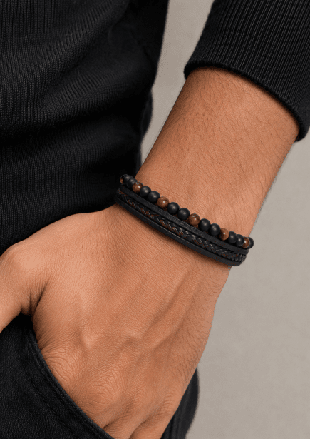 Læderarmbånd Titan Crest