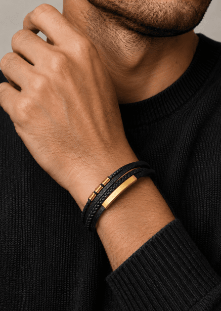 Læderarmbånd Titan Embrace