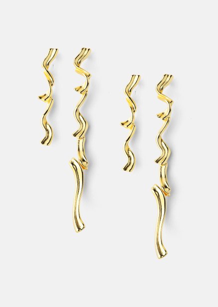 Ørering Flow- 18k Forgyldt